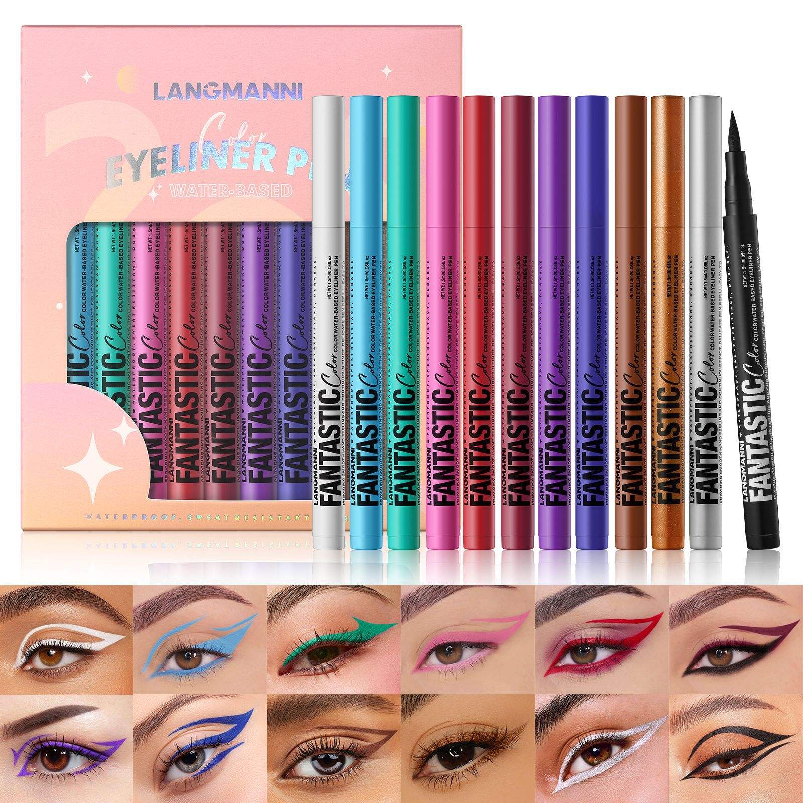 Coloured Eyeliner Set — 12 Colours
