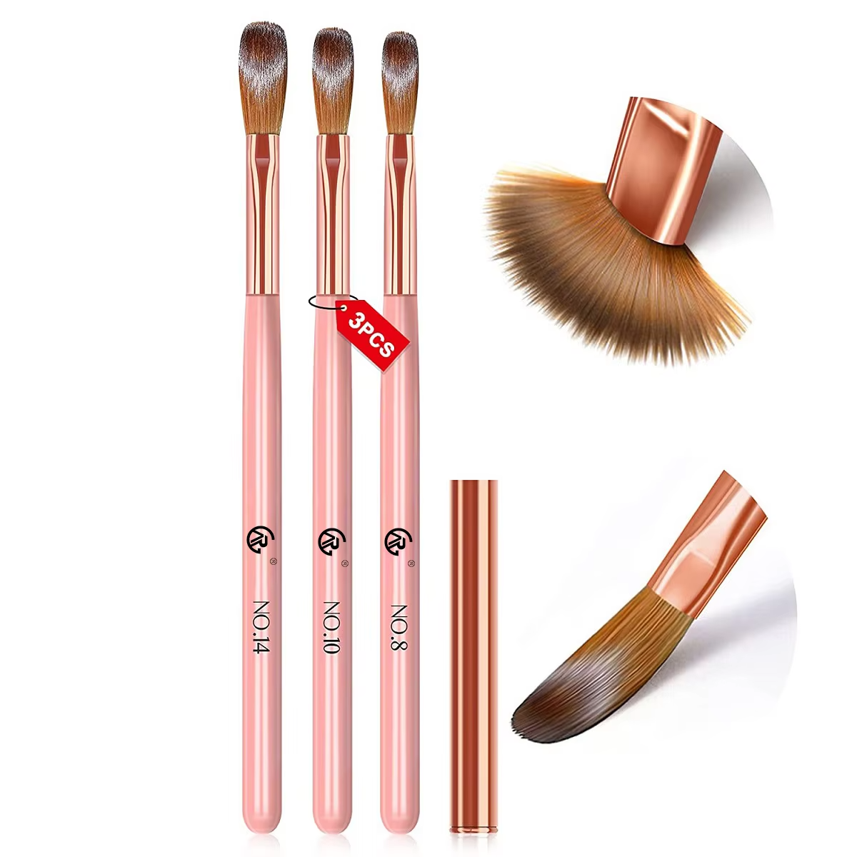 Nail Dust Brush Set — 3 Piece